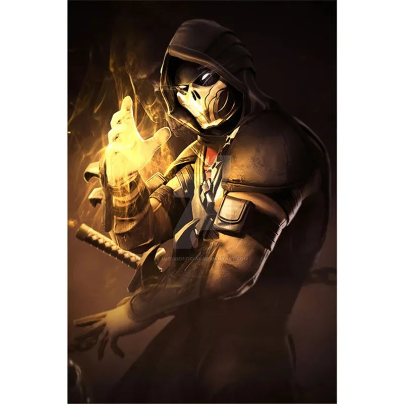 Mortal Kombats Game, Print Art Canvas Poster For Living Room Decor, Home Wall Picture