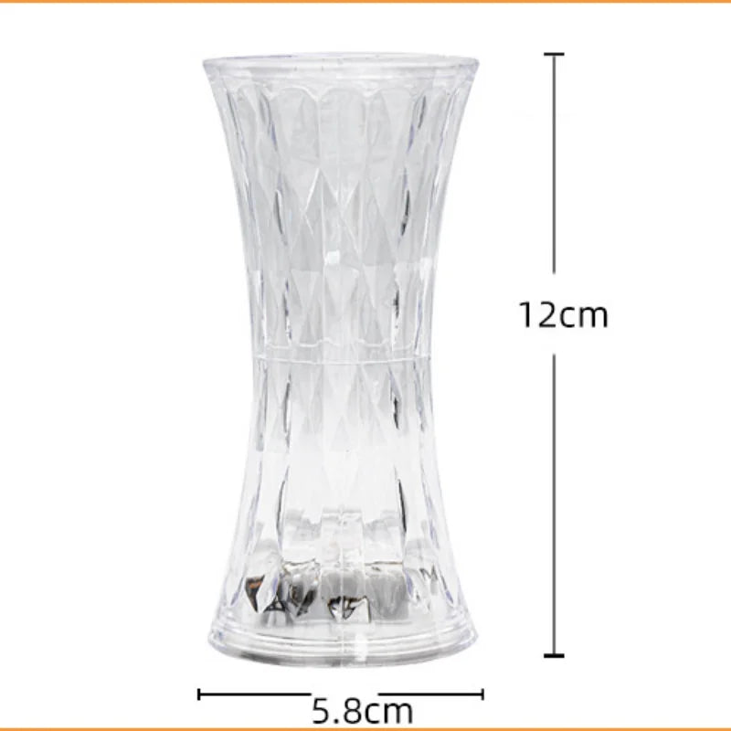 LED Night Light Crystal Diamond Table Lamp Transparent Acrylic Night Lamp Bedroom Bedside Reading Lamp