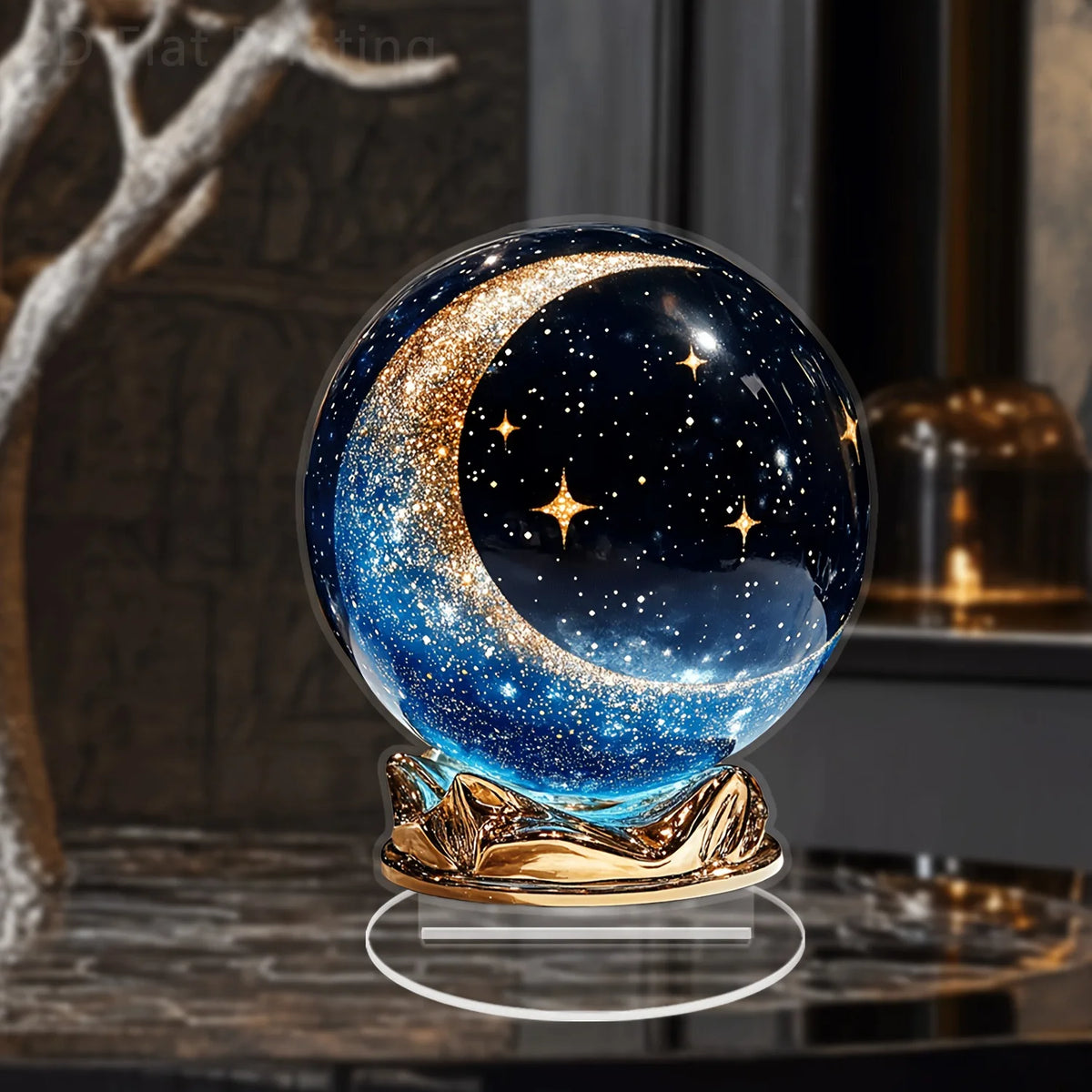 1PCS Bohemian style crystal ball desktop decoration sculpture home office coffee shop studio display cabinet desktop decora set