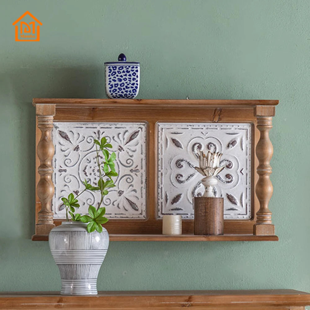 Multi-Function Wall Hanging Shelf Home Decor Furniture Rustic Floating Wooden Shelves For